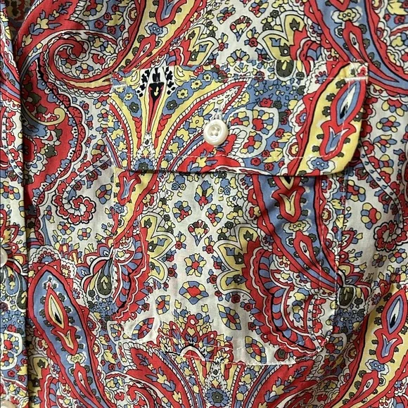 Talbots Paisley Button Down Shirt - Picture 3 of 9